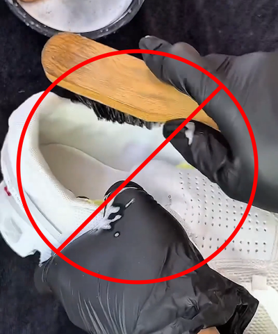 Cleaning with a brush
